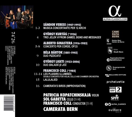 Patricia Kopatchinskaja, Sol Gabetta, Camerata Bern - Plaisirs illuminés (2021) [CD-Rip]