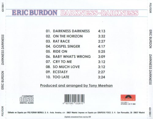 Eric Burdon - Darkness Darkness (Reissue) (1980)