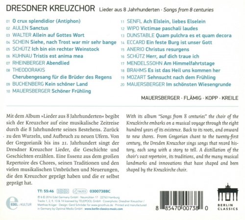 Dresdner Kreuzchor - 800 Jahre Dresdner Kreuzchor (Lieder aus 8 Jahrhunderten) (2016) [Hi-Res]