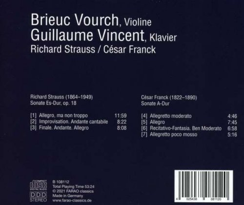 Brieuc Vourch & Guillaume Vincent - Richard Strauss, César Franck Violinsonaten (2021) [Hi-Res]