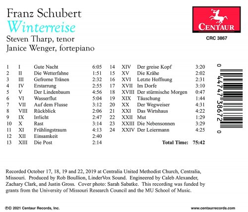 Janice Wenger, Steven Tharp - Schubert: Winterreise, Op. 89, D. 911 (2021) [Hi-Res]