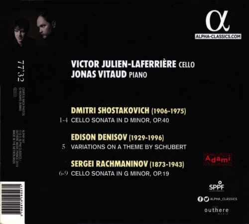 Victor Julien-Laferrière & Jonas Vitaud - Rachmaninov, Shostakovich & Denisov (2019) CD-Rip