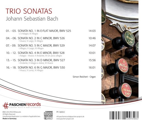 Simon Reichert - Bach: Trio Sonatas (2016) [Hi-Res]