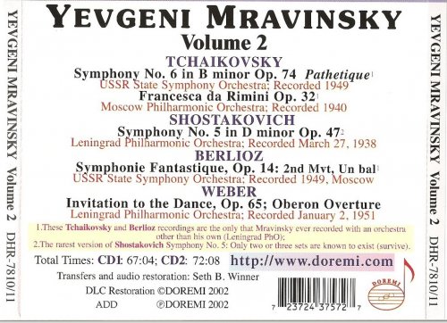 Evgeny Mravinsky - Legendary Treasures Vol.2 (2002)