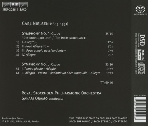 Sakari Oramo, Royal Stockholm Philharmonic Orchestra - Nielsen: Symphonies Nos. 4 & 5 (2014) [SACD]