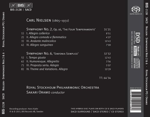 Sakari Oramo, Royal Stockholm Philharmonic Orchestra - Nielsen: Symphonies Nos. 2 & 6 (2015) [SACD]