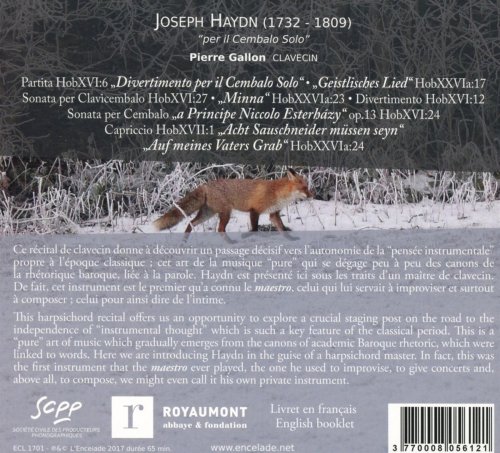 Pierre Gallon - Joseph Haydn: Per il cembalo solo (2018) [Hi-Res]