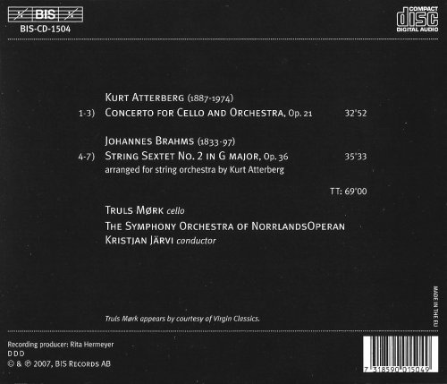 Truls Mørk, Kristjan Järvi - Atterberg: Cello Concerto / Brahms: String Sextet No. 2 (2007) CD-Rip