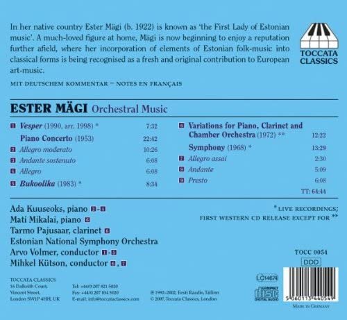 Various Interprets - Ester Mägi: Orchestral Music (2000)