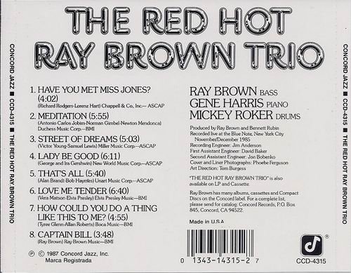 Ray Brown - The Red Hot Ray Brown Trio (1987) 320 kbps+CD Rip