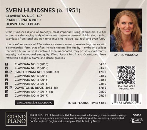 Laura Mikkola - Hundsnes: Clavinatas Nos. 1-7, Piano Sonata No. 1 & Downtoned Beats (2020) CD-Rip