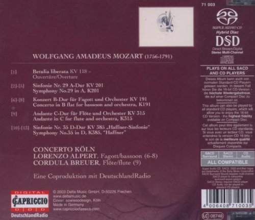 Concerto Koln - The Mozart Album (2003) [SACD]