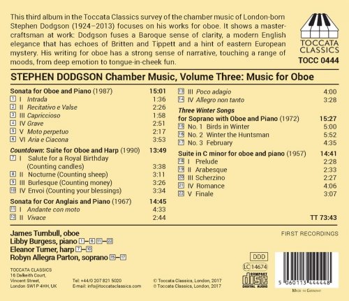 James Turnbull - Dodgson: Music for Oboe, Vol. 3 (2017) Hi-Res