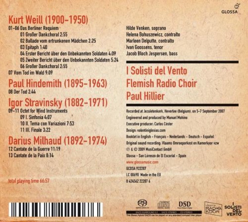 Das Berliner Requiem, Flemish Radio Choir, Darius Milhaud, Vom Tod im Wald, Darius Milhaud - Weill, Stravinsky: Das Berliner Requiem (2006) [SACD]