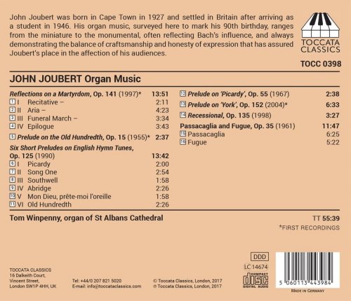 Tom Winpenny - John Joubert: Organ Music (2017) Hi-Res