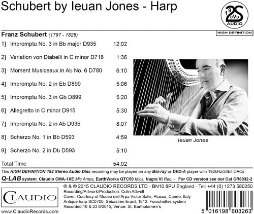 Ieuan Jones - Schubert Arranged for Harp (2016) [Hi-Res]