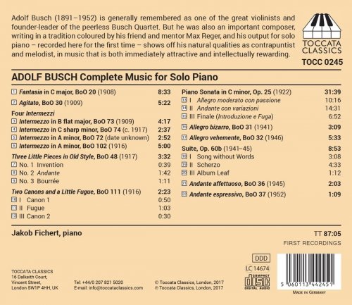 Jakob Fichert - Busch: Complete Music for Solo Piano (2017) Hi-Res