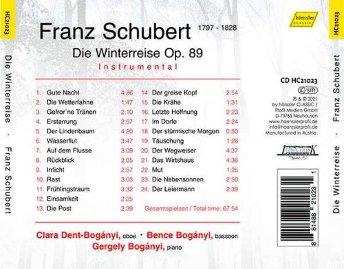 Gergely Boganyi, Bence Boganyi, Clara Dent-Bóganyi - Schubert: Winterreise, Op. 89, D. 911 (Arr. for Oboe, Bassoon & Piano) (2021)