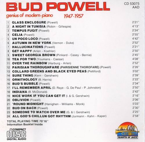 Bud Powell - "Celia" 1947-1957 (1990)