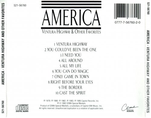 America - Ventura Highway & Other Favorites (1992)