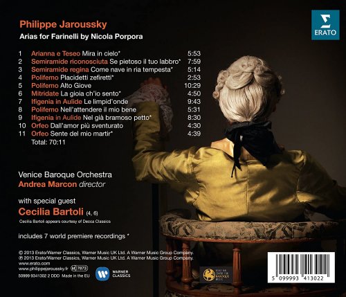 Philippe Jaroussky, Cecilia Bartoli, Venice Baroque Orchestra, Andrea Marcon - Farinelli & Porpora - His Master's Voice (2013) [Hi-Res]