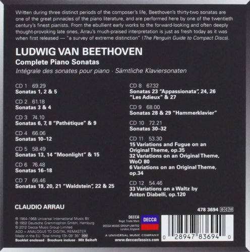 Claudio Arrau - Beethoven: Complete Piano Sonatas (2012)