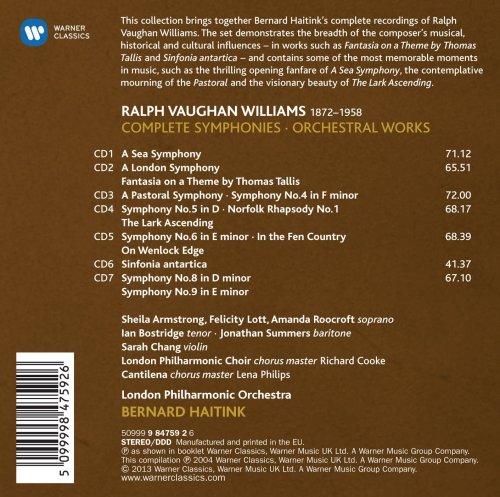 London Philharmonic Orchestra, Bernard Haitink - Vaughan Williams: The Complete Symphonies, The Lark Ascending, Tallis Fantasia, etc. (2013)