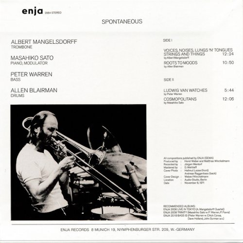Albert Mangelsdorff - Spontaneous (1971) [2008]