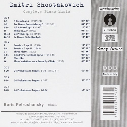 Boris Petrushansky - Shostakovich: Complete Piano Music (2006)