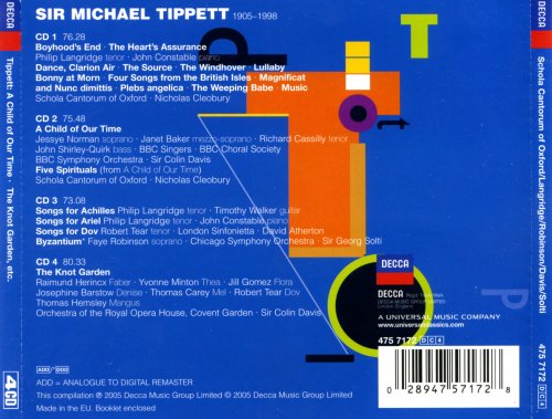 Michael Tippett - A Child of Our Time, The Knot Garden, Choral Music (2005)