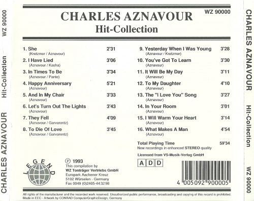 Charles Aznavour - Hit-Collection (1993)