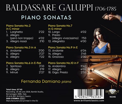 Damiano Fernanda - Galuppi: Piano Sonatas (2021) [Hi-Res]