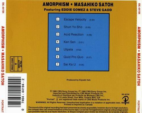 Masahiko Satoh - Amorphism (1986) 320 kbps+CD Rip