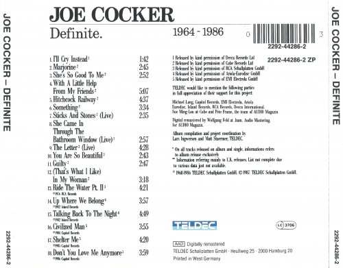 Joe Cocker - Definite 1964-1986 (1988)