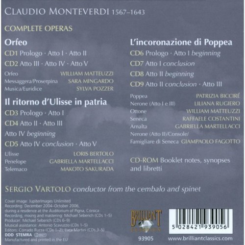 Orfeo Orchestra & Sergio Vartolo - Monteverdi: Complete Operas (2009)