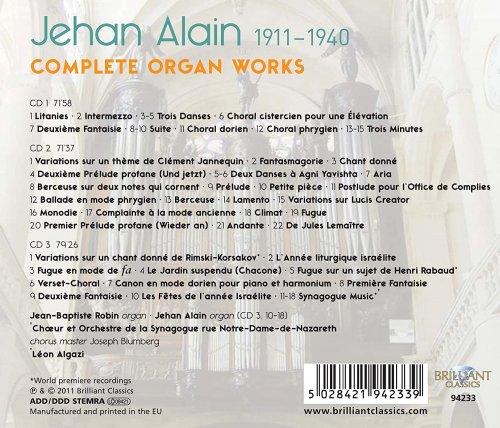 Jean-Baptiste Robin & Jehan Alain - J. Alain: Complete Organ Works (2011)