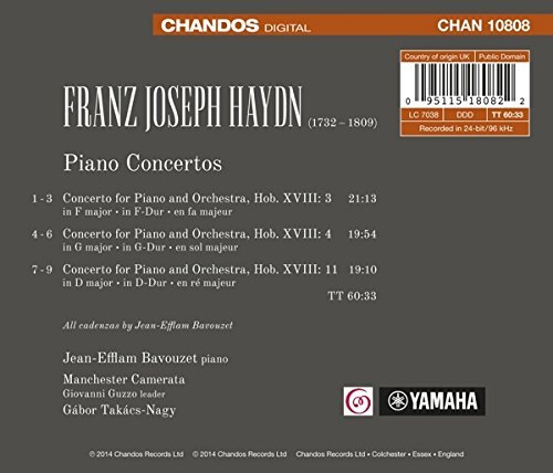 Gábor Takács-Nagy, Manchester Camerata, Jean-Efflam Bavouzet - Haydn: Piano Concertos Nos. 3, 4 & 11 (2014)