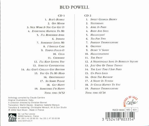 Bud Powell - Masters Of Jazz - Cabu (2002)