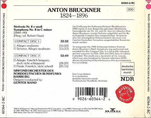 Sinfonieorchester des Norddeutschen Rundfunks, Gunter Wand - Bruckner: Symphony No. 8 (1990)