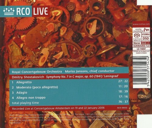 Mariss Jansons, Royal Concertgebouw Orchestra - Shostakovich: Symphony No.7  (2006) [SACD]