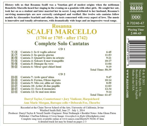 Darryl Taylor, Ann Marie Morgan, Deborah Fox, Jory Vinikour - Scalfi Marcello: Complete Solo Cantatas (2015)