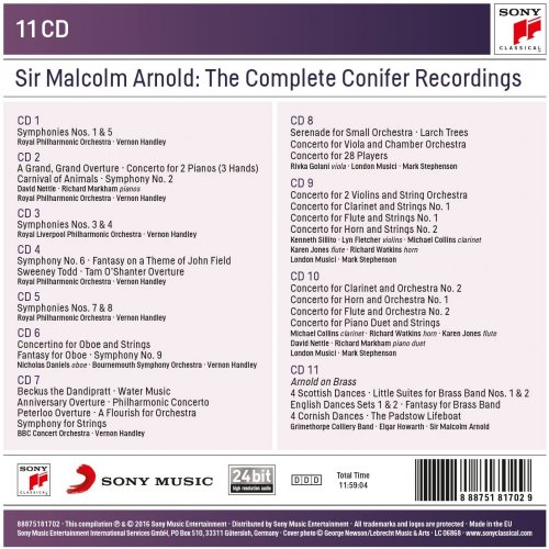 Vernon Handley, Royal Philharmonic Orchestra, BBC Concert Orchestra, London Musici, Rivka Golani, Mark Stephenson - Sir Malcolm Arnold: The Complete Conifer Recordings (2016)