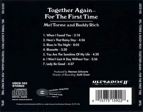 Mel Torme And Buddy Rich - Together Again-For the First Time (1993) CD Rip