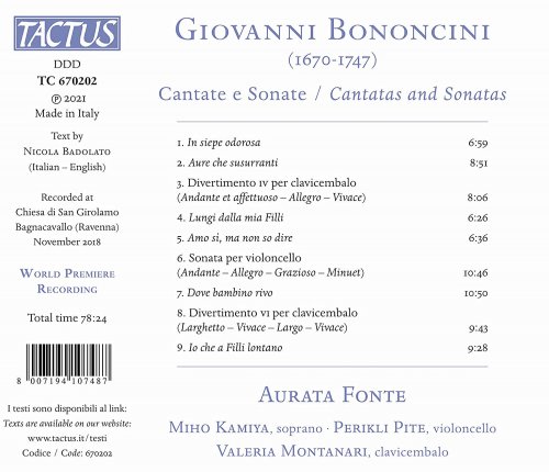 Aurata Fonte - Bononcini: Cantate e sonate (2021) [Hi-Res]