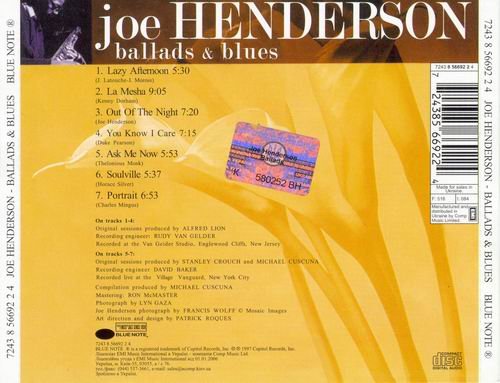 Joe Henderson - Ballads & Blues (1997)