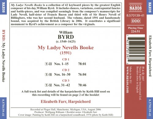 Elizabeth Farr - Byrd: My Ladye Nevells Booke (2007)