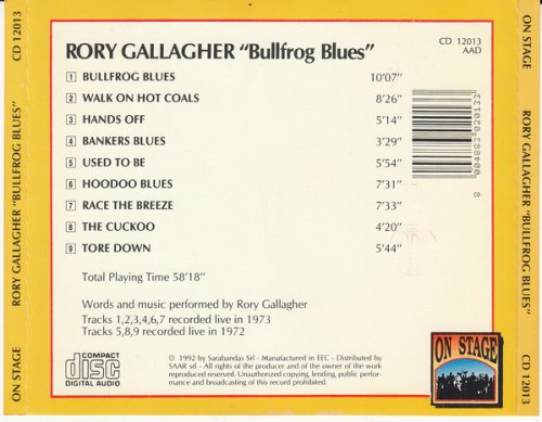 Rory Gallagher - Bullfrog Blues (1992)