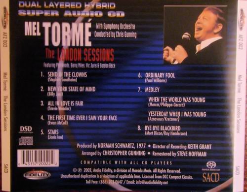 Mel Torme - London Sessions (1977) CD Rip