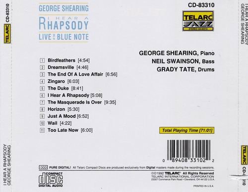 George Shearing - I Hear a Rhapsody (1992)