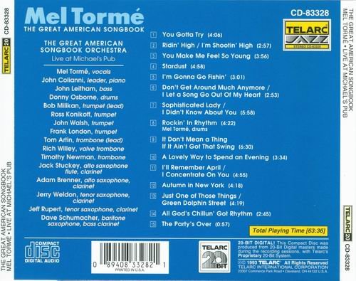 Mel Tormé - The Great American Songbook-Live At Michael's Pub (1993)